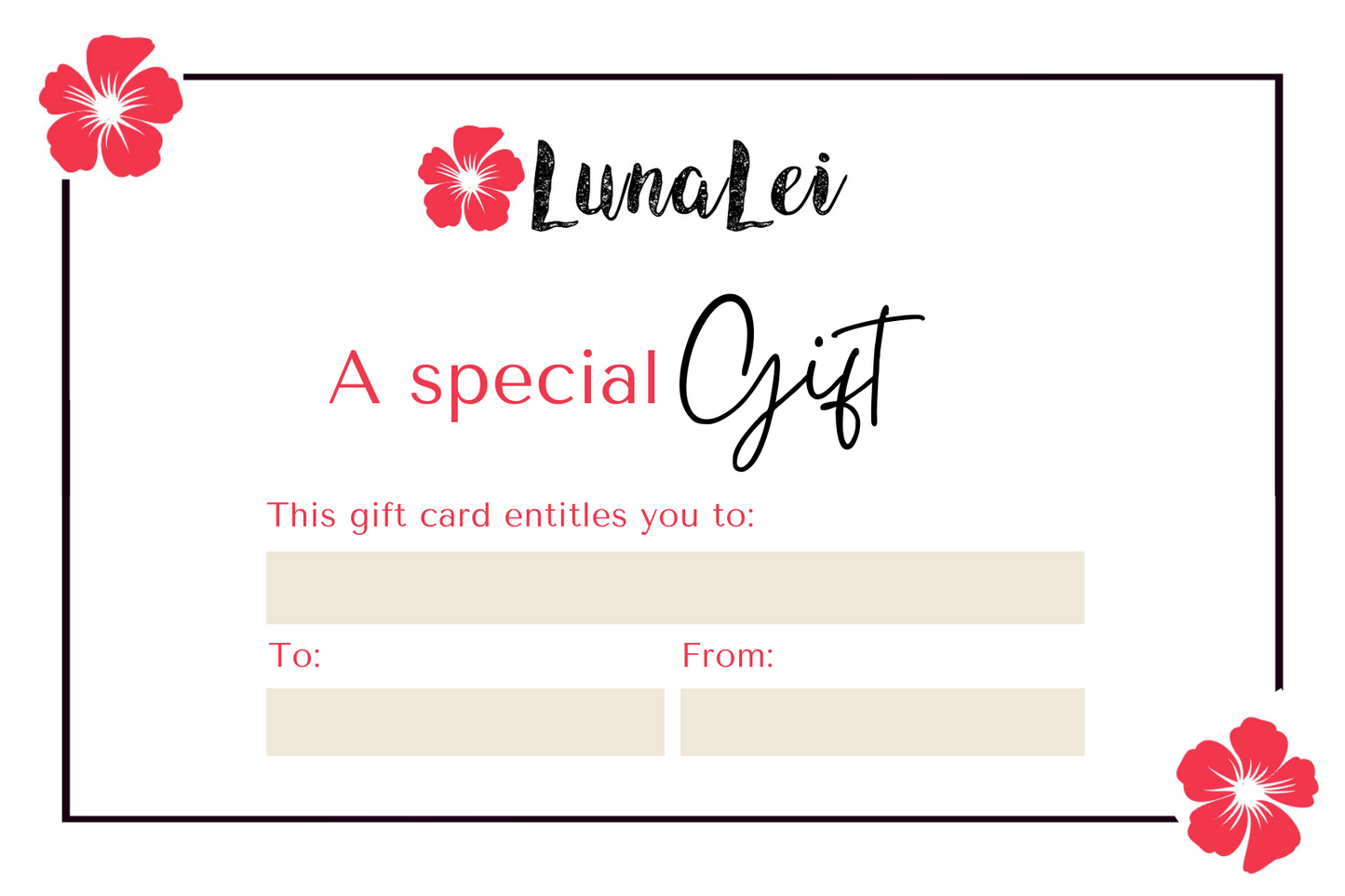 LunaLei Wellness Gift Card